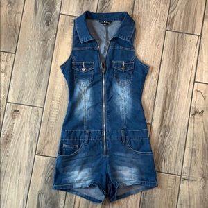 Size 3/4 Jean romper